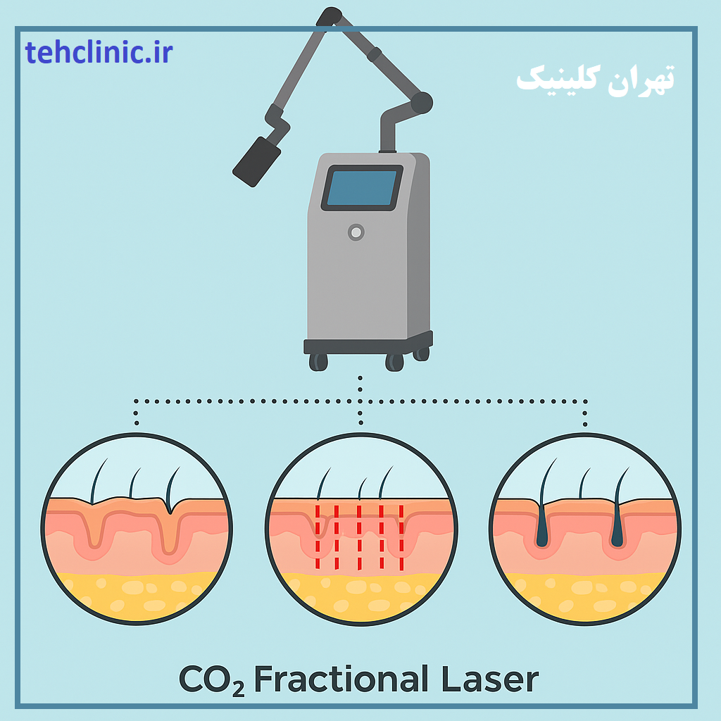 لیزر co2 فرشکنال برای رفع جای جوش در تهران